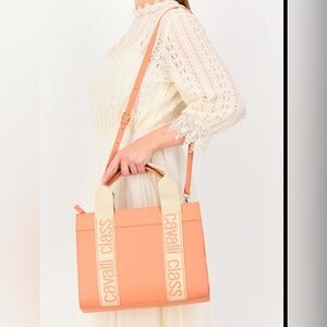 Cavalli Class Serafina Large Coral Haze and Cream Tote with Strap MSRP:$118